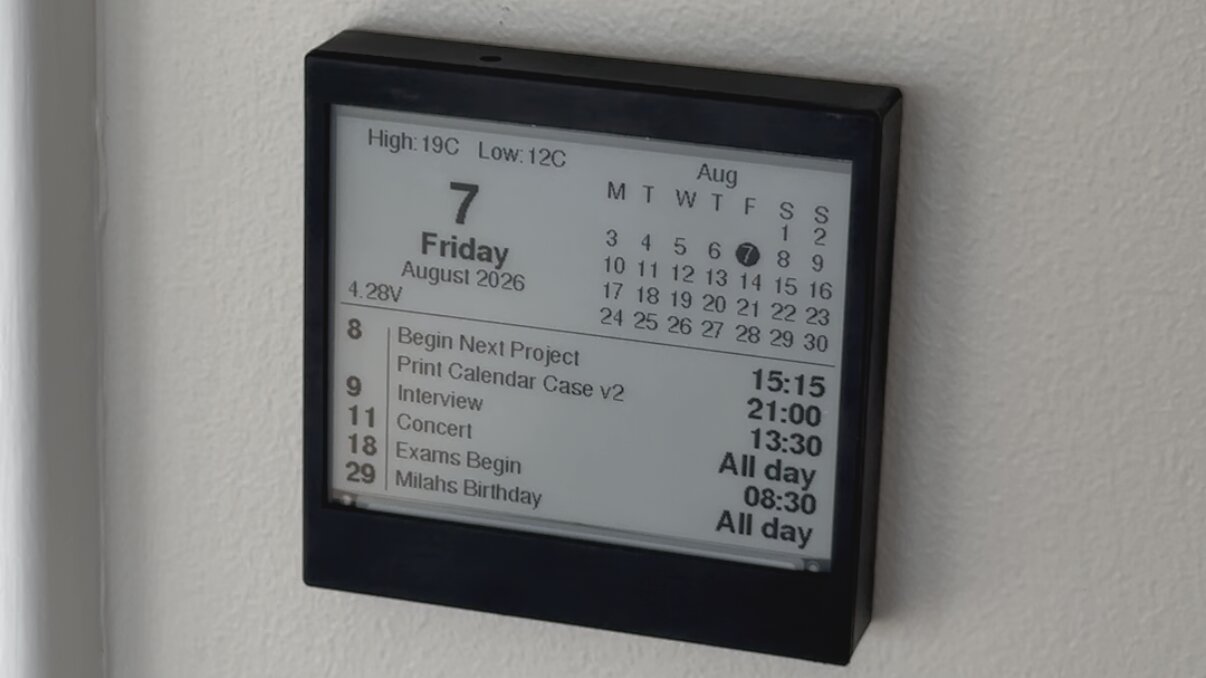 E-Ink Calendar