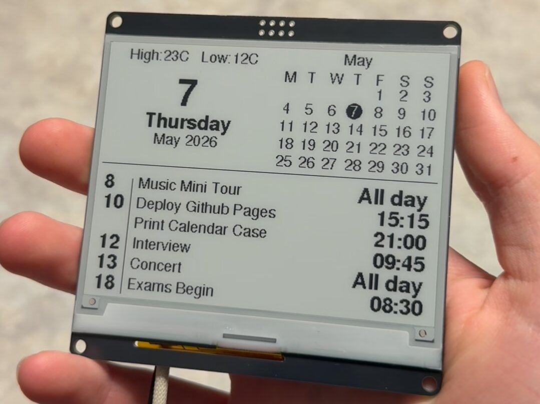 E-Ink Calendar